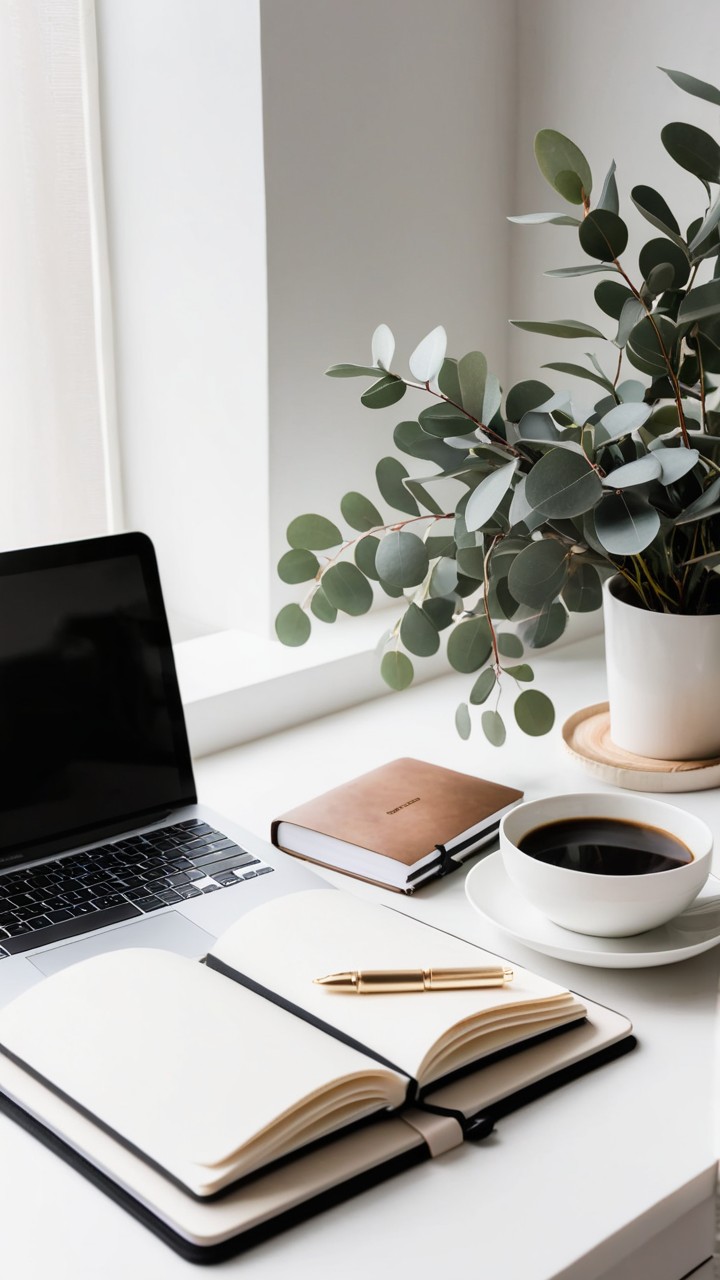 Minimalist Wedding Planning Workspace Inspiration