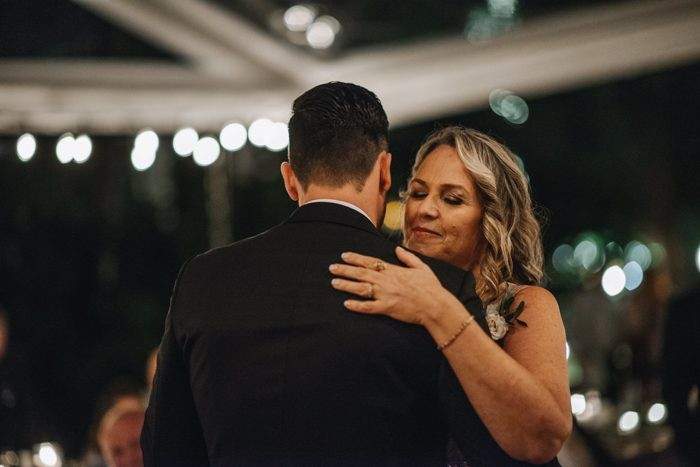 Emotional mother-son wedding dance