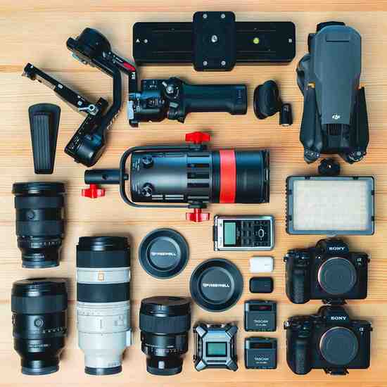 Wedding videography equipment and camera setup