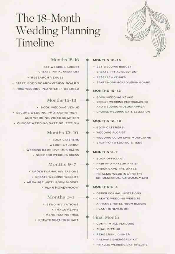 Wedding Planning Timeline and Checklist