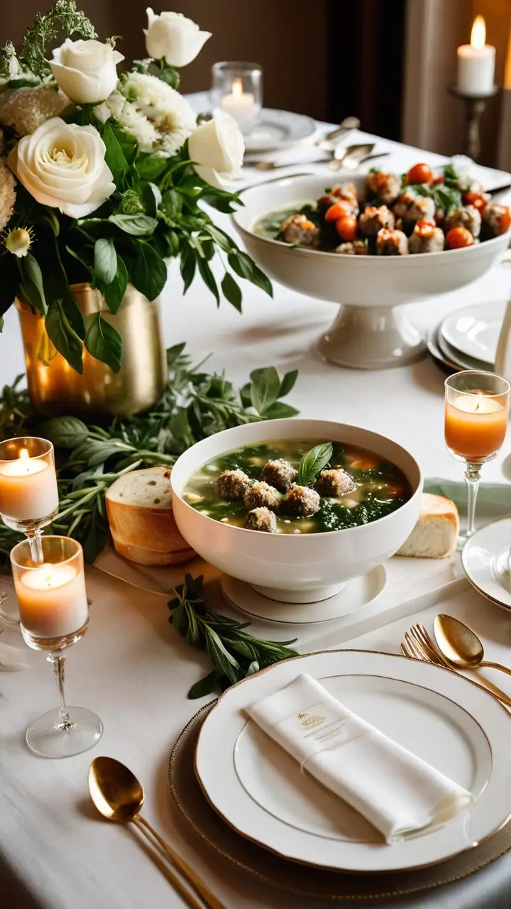 What to Serve with Italian Wedding Soup Elegant Wedding Reception with Italian Flair