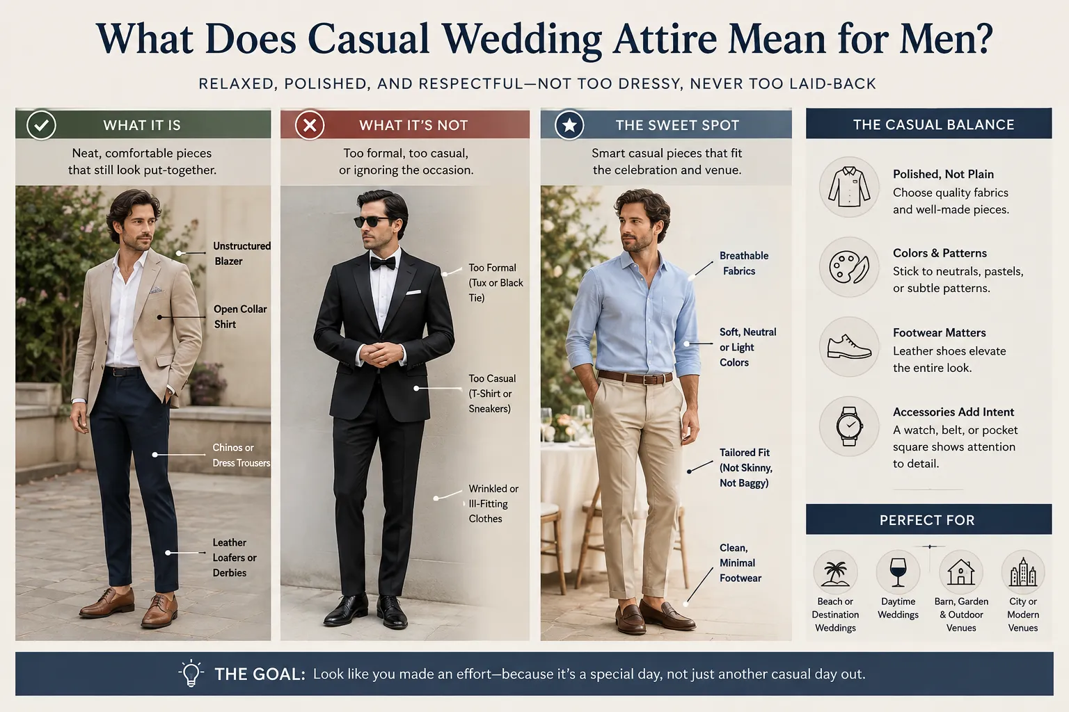What Does Casual Wedding Attire Mean for Men?